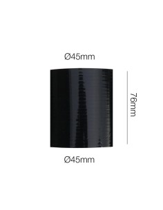 Manicotto Manitor dritto in silicone nero rinforzato 45mm lunghezza 76mm