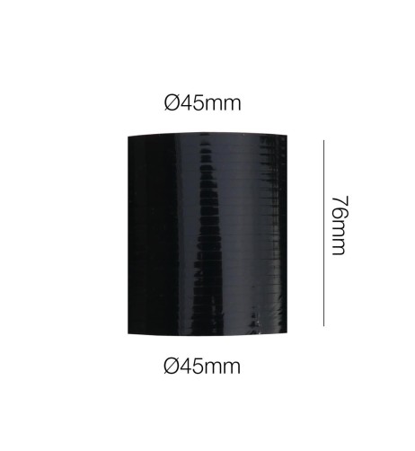 Manicotto Manitor dritto in silicone nero rinforzato 45mm lunghezza 76mm