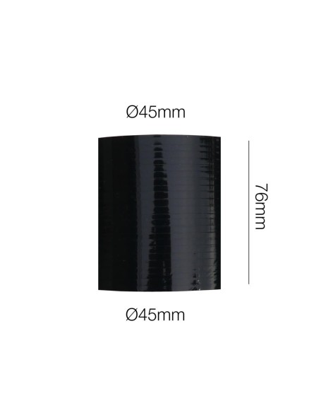 Manicotto Manitor dritto in silicone nero rinforzato 45mm lunghezza 76mm