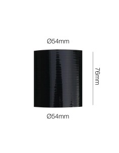 Manicotto Manitor dritto in silicone nero rinforzato 54mm lunghezza 76mm