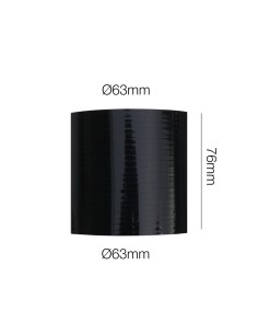 Manicotto Manitor dritto in silicone nero rinforzato 63mm lunghezza 76mm