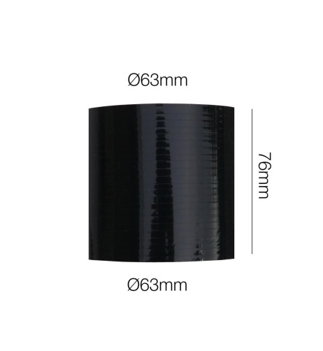 Manicotto Manitor dritto in silicone nero rinforzato 63mm lunghezza 76mm