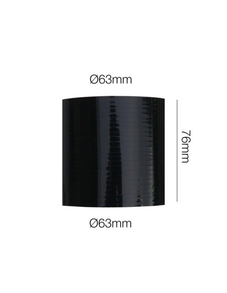 Manicotto Manitor dritto in silicone nero rinforzato 63mm lunghezza 76mm