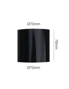 Manicotto Manitor dritto in silicone nero rinforzato 70mm lunghezza 76mm