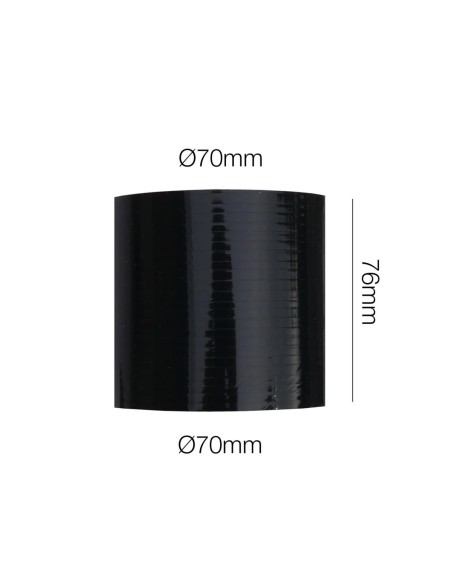 Manicotto Manitor dritto in silicone nero rinforzato 70mm lunghezza 76mm