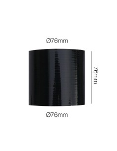 Manicotto Manitor dritto in silicone nero rinforzato 76mm lunghezza 76mm