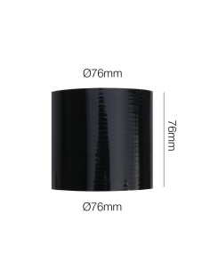 Manicotto Manitor dritto in silicone nero rinforzato 76mm lunghezza 76mm