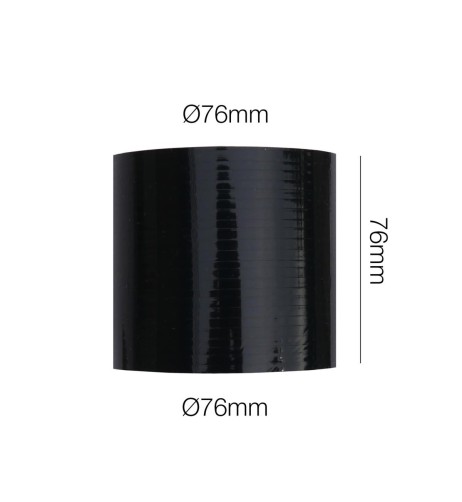 Manicotto Manitor dritto in silicone nero rinforzato 76mm lunghezza 76mm