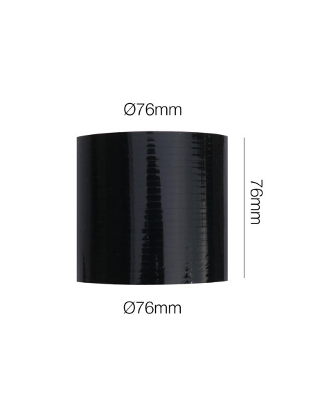 Manicotto Manitor dritto in silicone nero rinforzato 76mm lunghezza 76mm