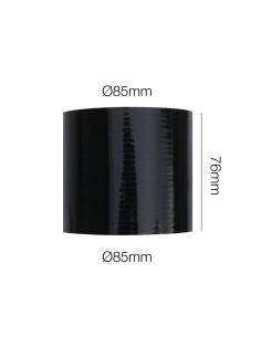 Manicotto Manitor dritto in silicone nero rinforzato 85mm lunghezza 76mm