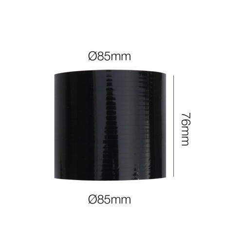 Manicotto Manitor dritto in silicone nero rinforzato 85mm lunghezza 76mm