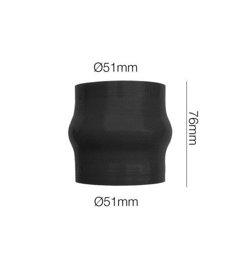Manicotto Manitor soffietto in silicone nero rinforzato 51mm lunghezza 76mm