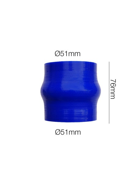 Manicotto Manitor soffietto in silicone blu rinforzato 51mm lunghezza 76mm