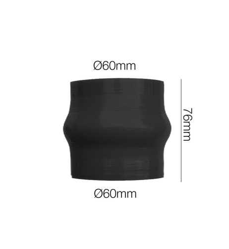 Manicotto Manitor soffietto in silicone nero rinforzato 60mm lunghezza 76mm