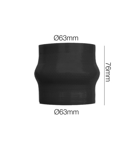 Manicotto Manitor soffietto in silicone nero rinforzato 63mm lunghezza 76mm