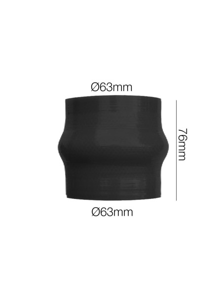 Manicotto Manitor soffietto in silicone nero rinforzato 63mm lunghezza 76mm