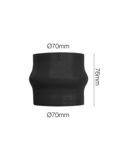 Manicotto Manitor soffietto in silicone nero rinforzato 70mm lunghezza 76mm
