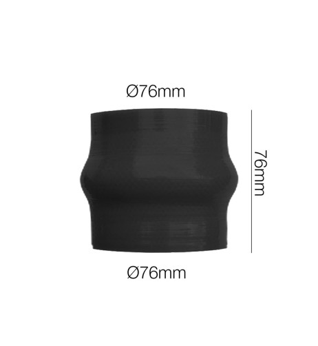 Manicotto Manitor soffietto in silicone nero rinforzato 76mm lunghezza 76mm
