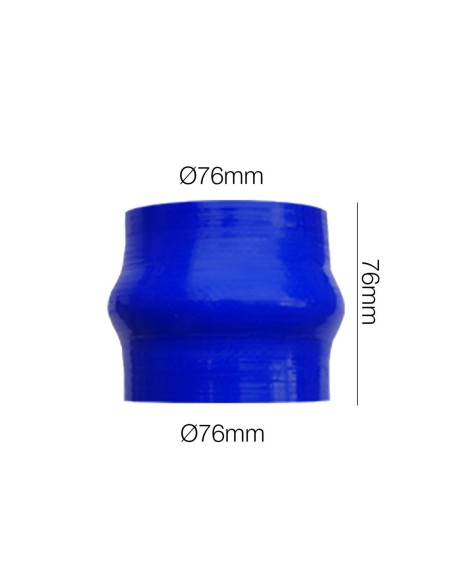 Manicotto Manitor soffietto in silicone blu rinforzato 76mm lunghezza 76mm