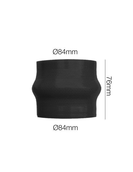 Manicotto Manitor soffietto in silicone nero rinforzato 84mm lunghezza 76mm