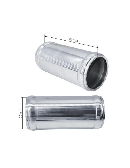 Manicotto Manitor dritto in alluminio diametro 35mm lunghezza 76mm