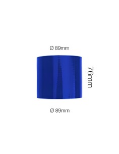 Manicotto Manitor dritto in silicone blu rinforzato 89mm lunghezza 76mm