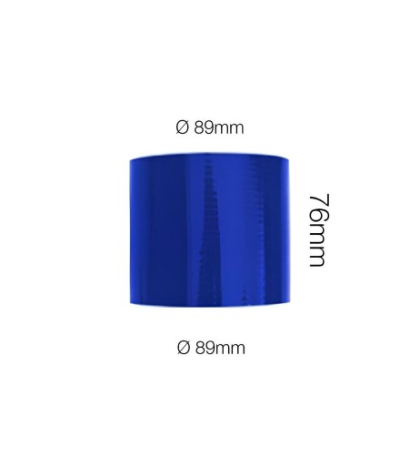 Manicotto Manitor dritto in silicone blu rinforzato 89mm lunghezza 76mm