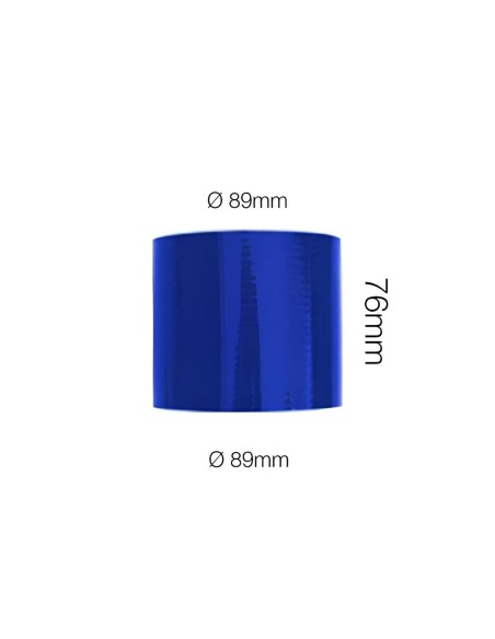 Manicotto Manitor dritto in silicone blu rinforzato 89mm lunghezza 76mm