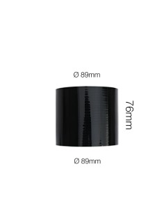 Manicotto Manitor dritto in silicone nero rinforzato 89mm lunghezza 76mm