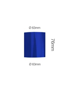 Manicotto Manitor dritto in silicone blu rinforzato 63mm lunghezza 76mm