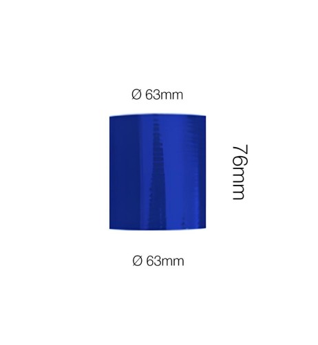 Manicotto Manitor dritto in silicone blu rinforzato 63mm lunghezza 76mm