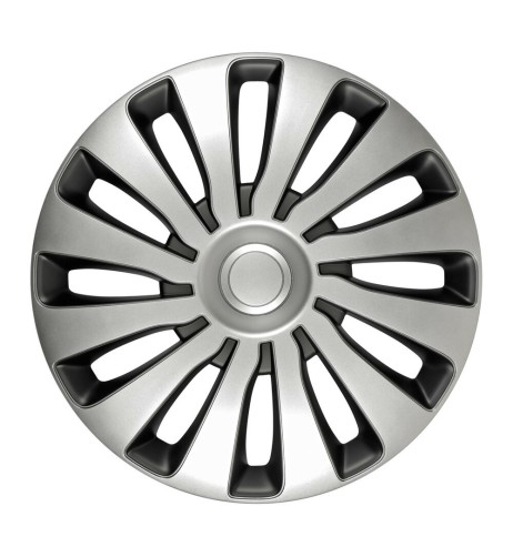 Set 4 copricerchi Sepang Silver e Black in ABS 14 