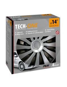 Set 4 copricerchi Sepang Silver e Black in ABS 14  2