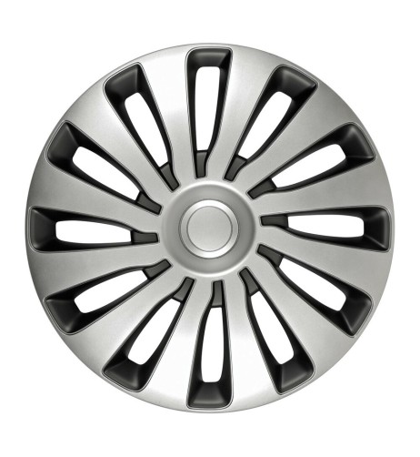 Set 4 copricerchi Sepang Silver e Black in ABS 13 