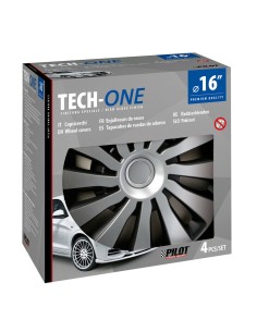 Set 4 copricerchi Sepang Silver e Black in ABS 16  2