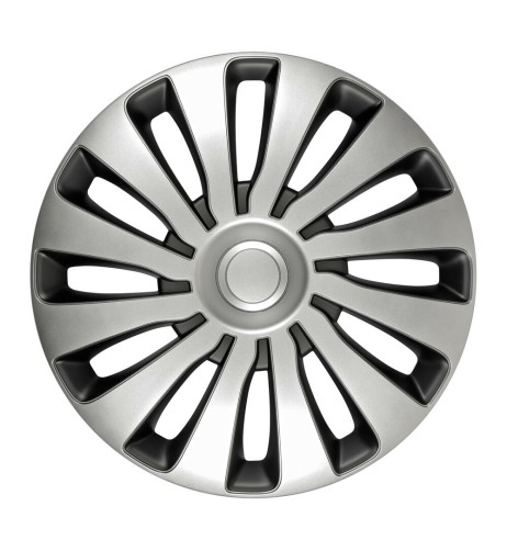 Set 4 copricerchi Sepang Silver e Black in ABS 17