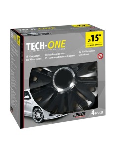 Set 4 copricerchi universali Royal Black in ABS 15  2