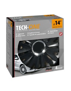 Set 4 copricerchi universali Royal Black in ABS 14  2