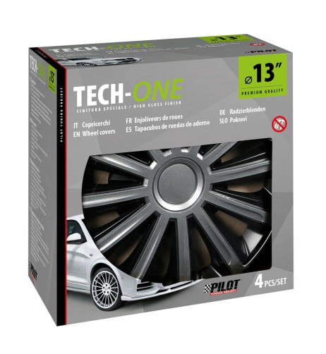 Set 4 copricerchi universali Trend Bicolour in ABS 13