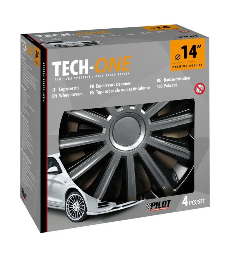 Set 4 copricerchi universali Trend Bicolour in ABS 14 