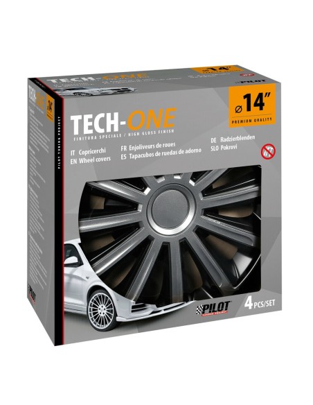 Set 4 copricerchi universali Trend Bicolour in ABS 14 