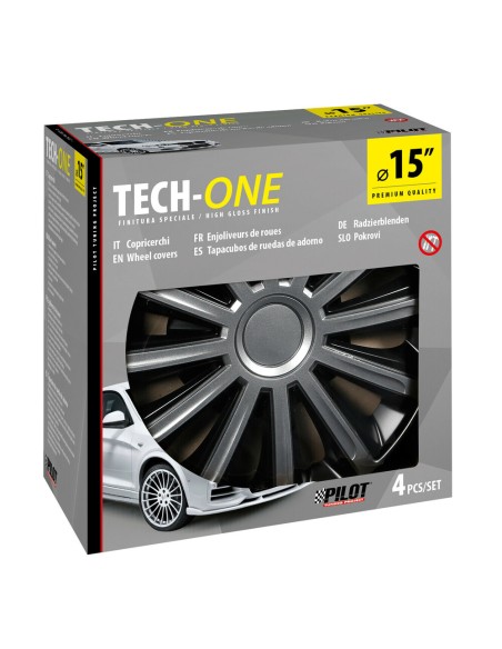 Set 4 copricerchi universali Trend Bicolour in ABS 15  Set 4 copricerchi universali Trend Bicolour in ABS 15
