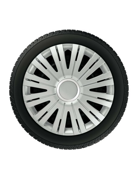 Set 4 copricerchi universali Active Silver in ABS 16 