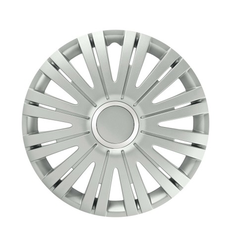 Set 4 copricerchi universali Active Silver in ABS 15