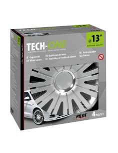 Set 4 copricerchi universali Active Silver in ABS 13  2