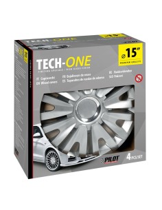 Set 4 copricerchi universali Royal Silver in ABS 15  2