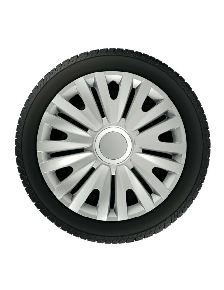 Set 4 copricerchi universali Royal Silver in ABS 15 