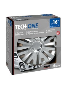 Set 4 copricerchi universali Royal Silver in ABS 16  2