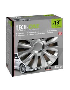 Set 4 copricerchi universali Avalone Pro silver in ABS 13  2