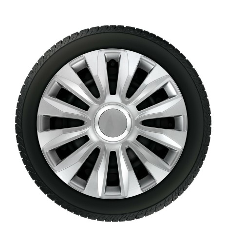 Set 4 copricerchi universali Avalone Pro silver in ABS 15 